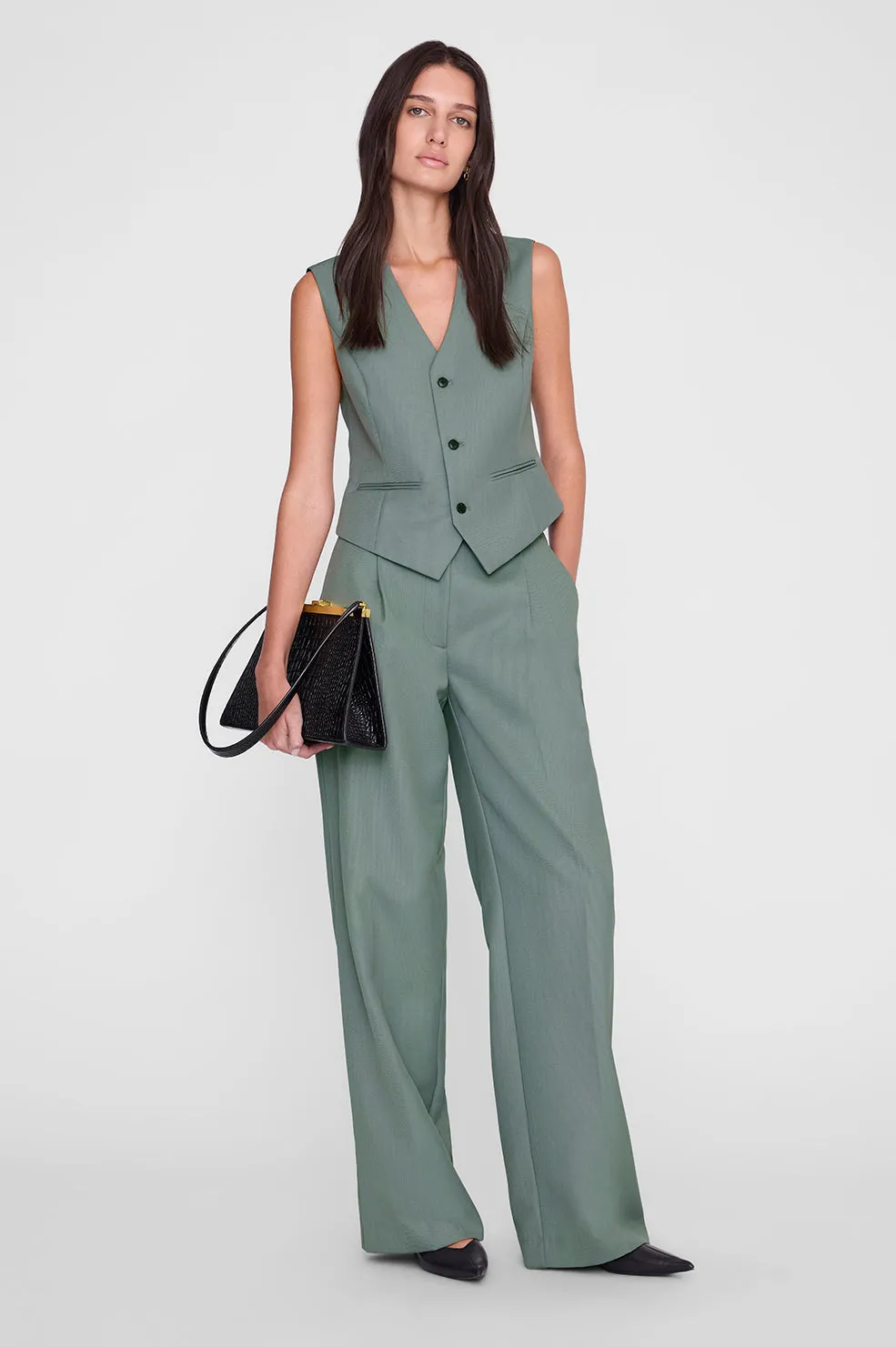 Mario Vest - Sage sold by Anine Bing