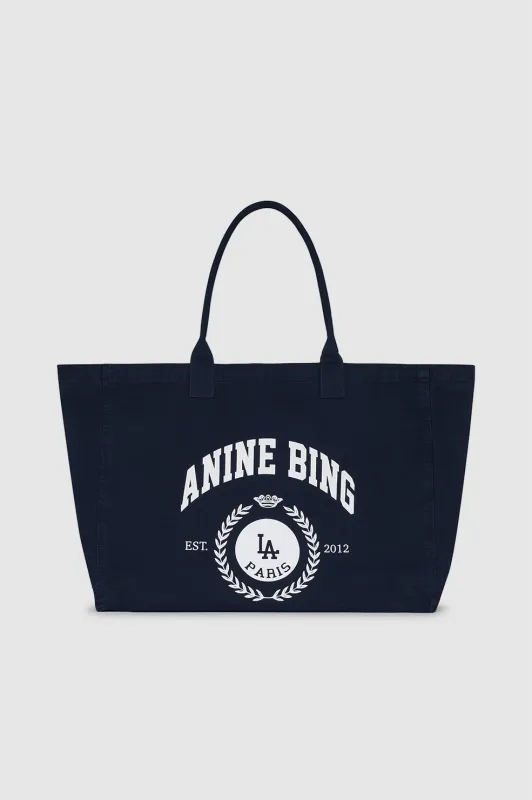 Leo Canvas Tote Collegiate - Blue made by Anine Bing