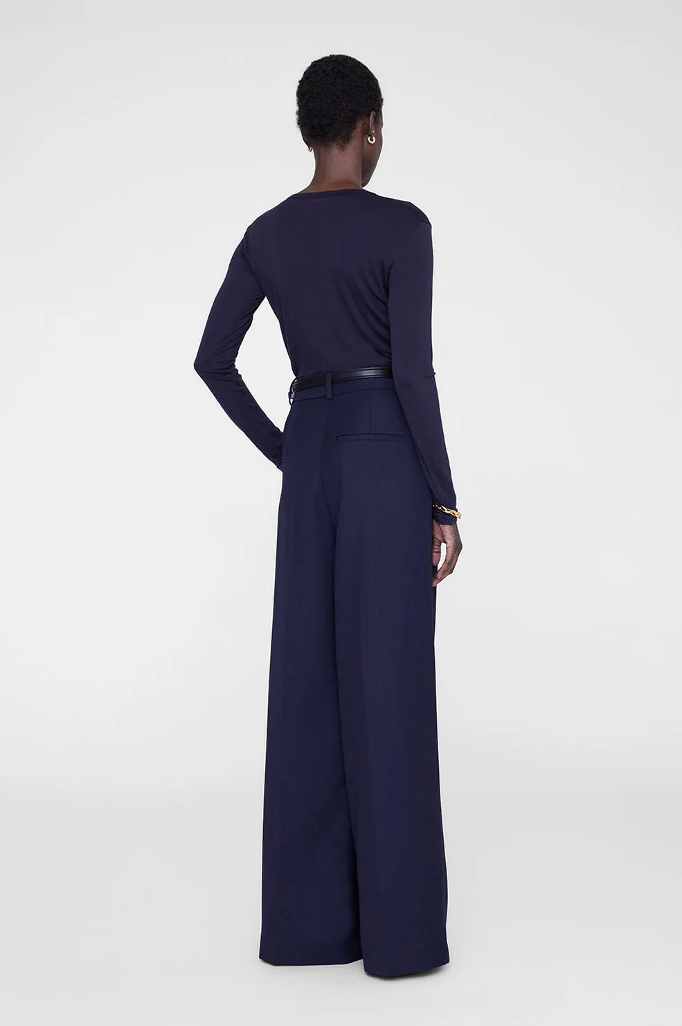 Sylvie Long Sleeve Tee - Midnight Blue sold by Anine Bing product image thumbnail 2
