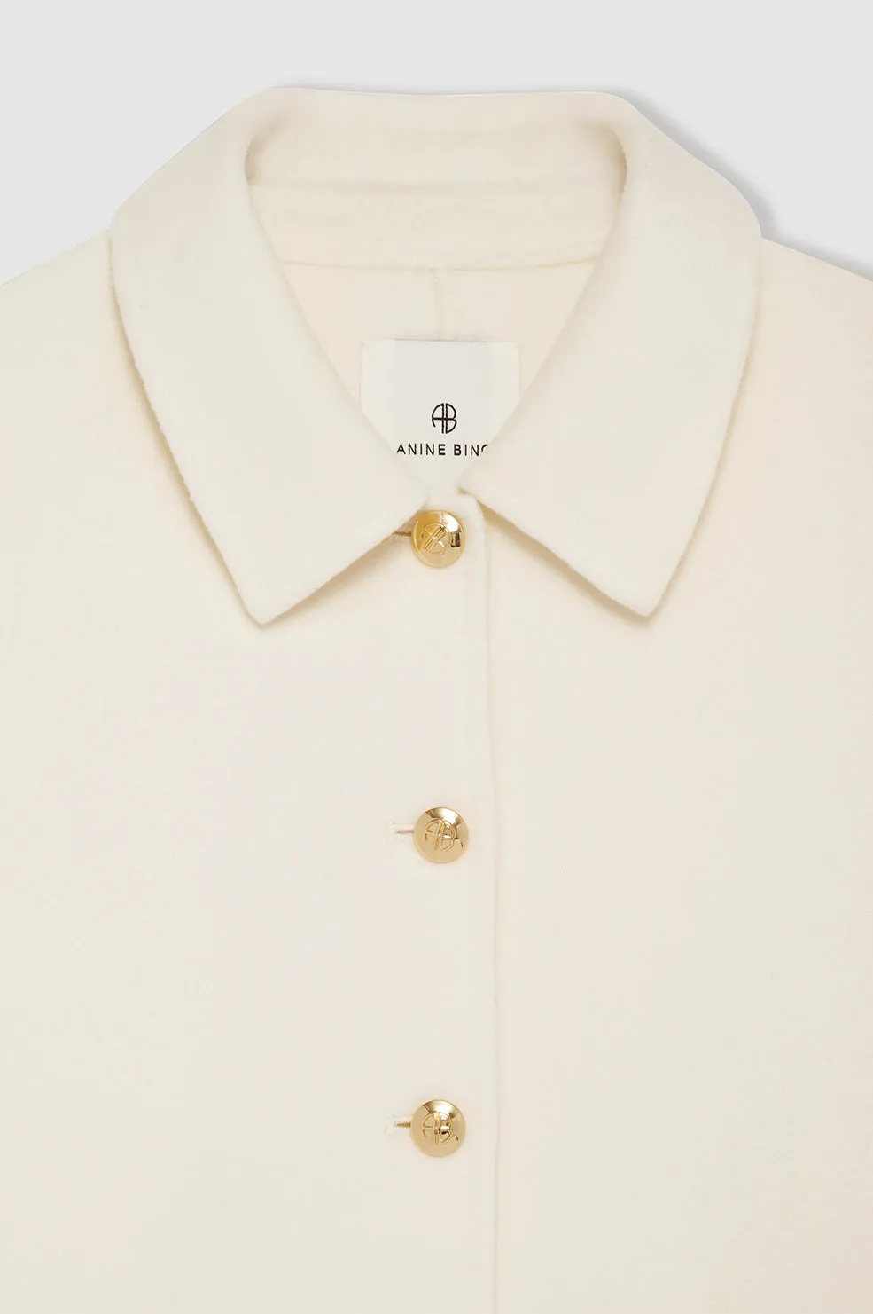 Luca Jacket - Ivory Cashmere Blend sold by Anine Bing product image thumbnail 4