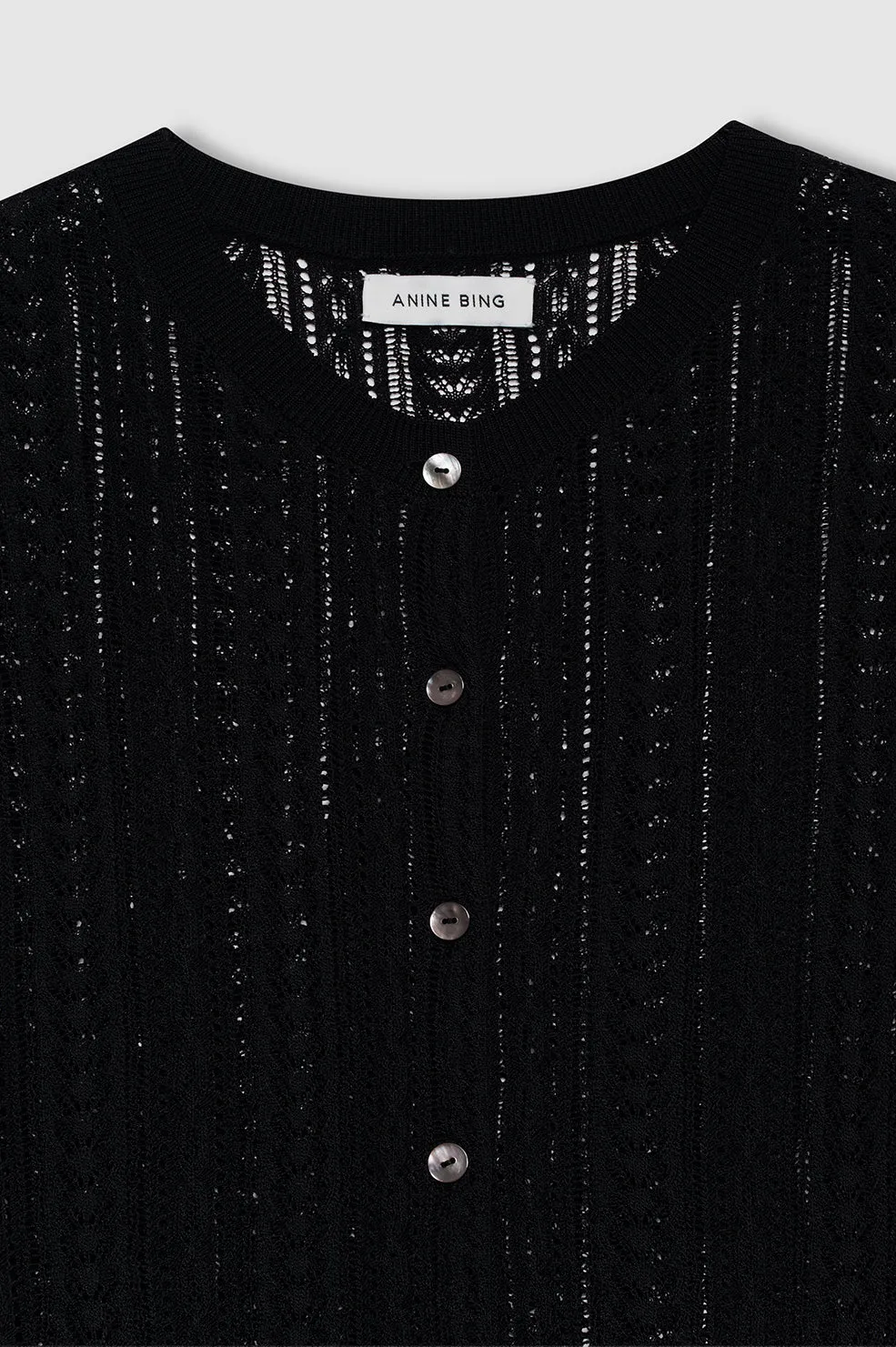 Moni Crop Cardigan - Black sold by Anine Bing product image thumbnail 4
