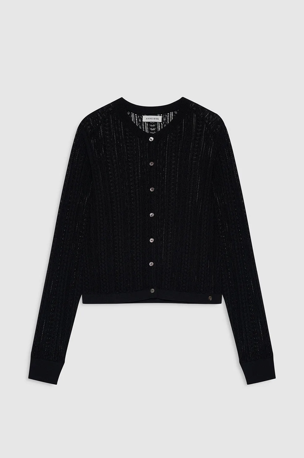 Moni Crop Cardigan - Black sold by Anine Bing product image thumbnail 3