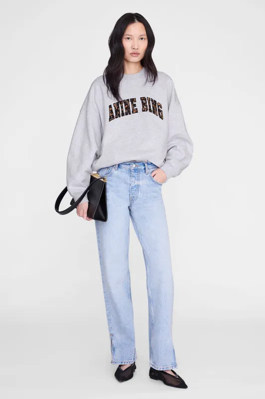 Miles Sweatshirt Anine Bing Leopard - Heather Grey made by Anine Bing