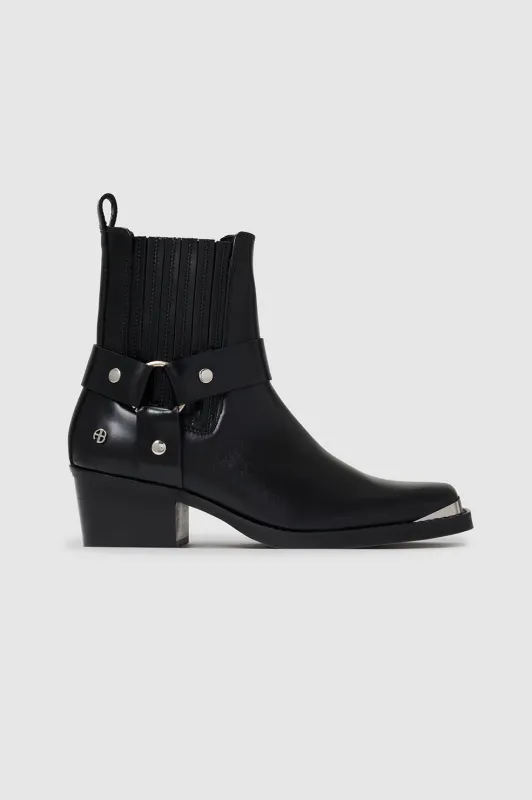 Mid Biker Boots - Black made by Anine Bing