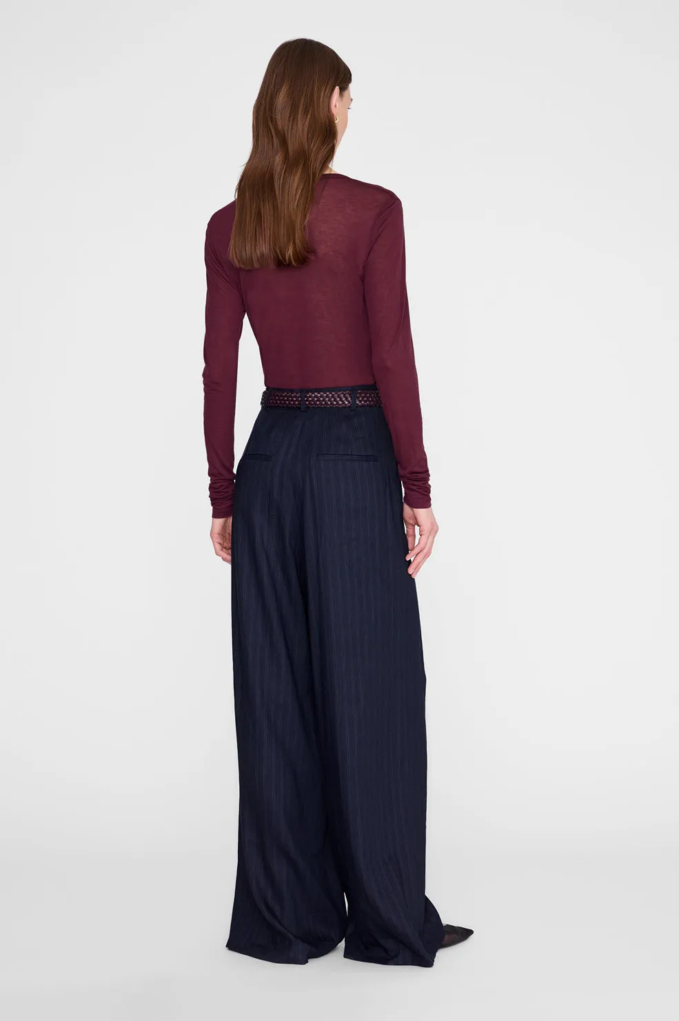 Sylvie Long Sleeve Tee - Fig sold by Anine Bing product image thumbnail 2