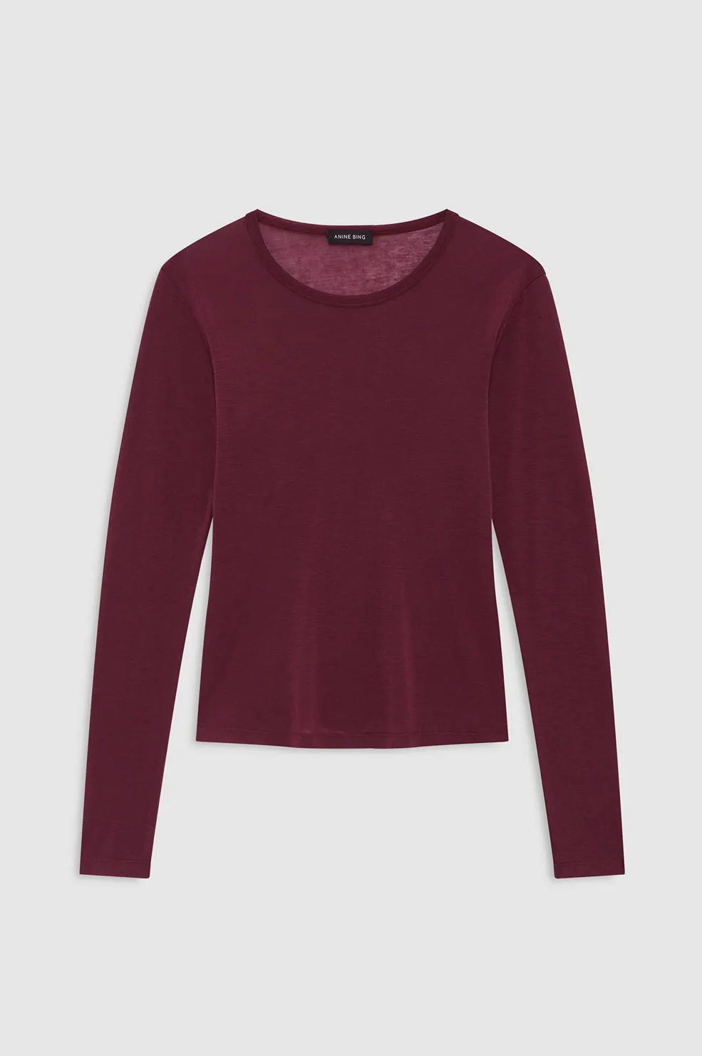 Sylvie Long Sleeve Tee - Fig sold by Anine Bing product image thumbnail 3