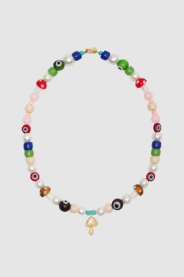 Anine X Bianca Bead Necklace - 14k Gold sold by Anine Bing