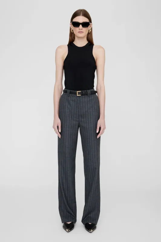 Drew Pant - Grey Pinstripe sold by Anine Bing