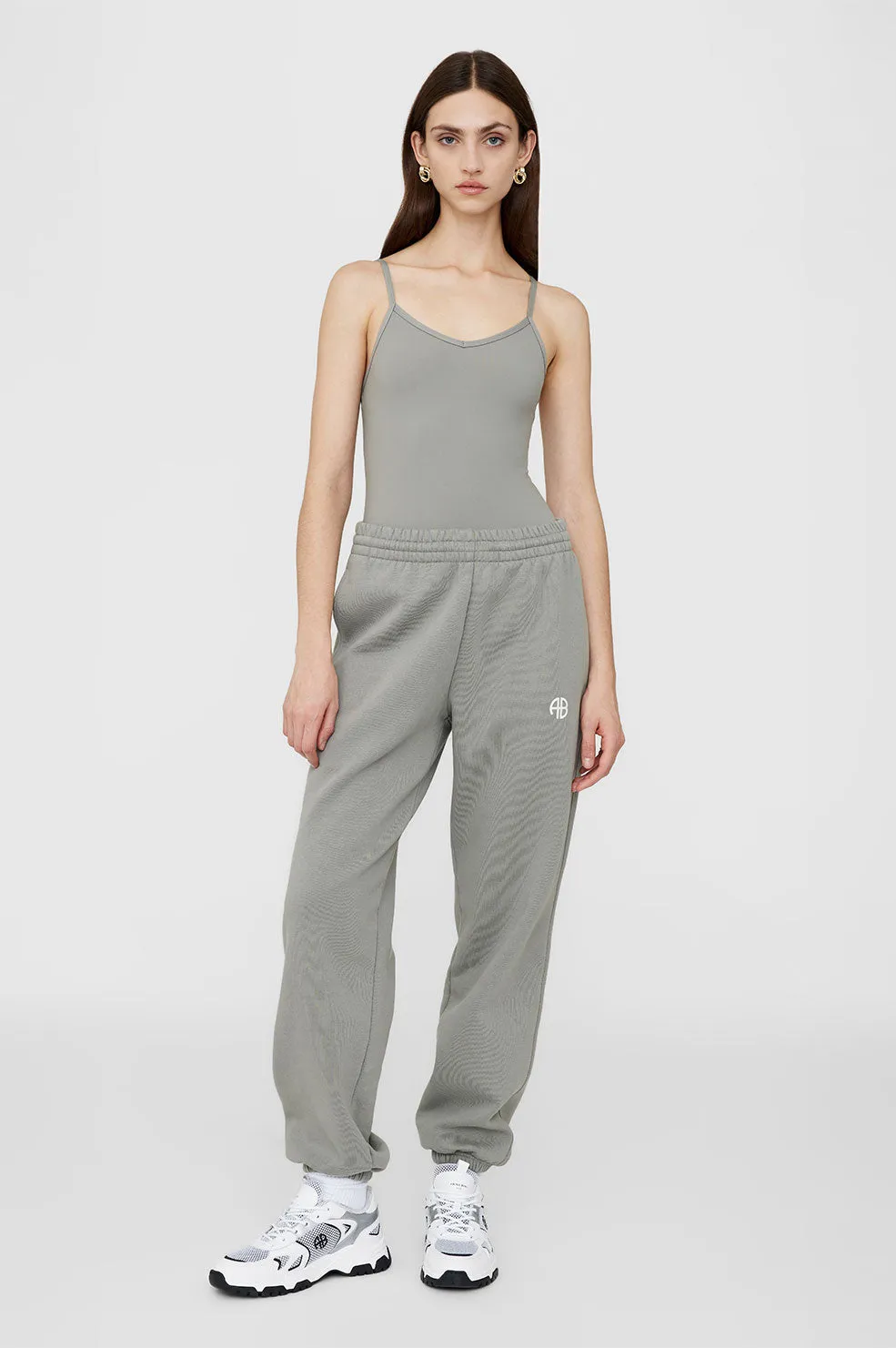 Alissa Bodysuit - Storm Grey sold by Anine Bing