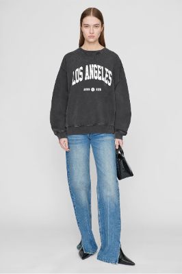 Ramona Sweatshirt University Los Angeles - Washed Black sold by Anine Bing