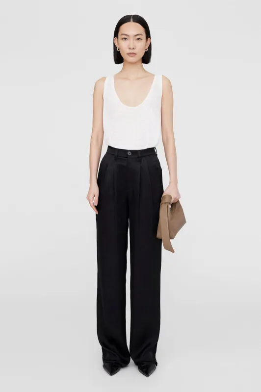 Carrie Pant - Black Silk sold by Anine Bing