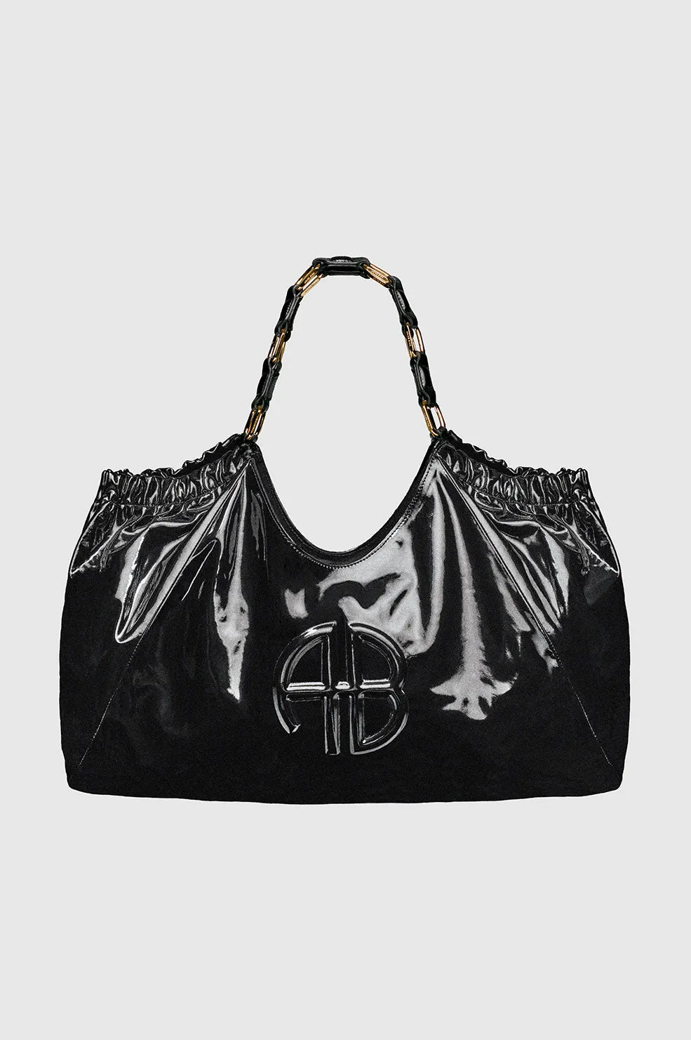 Kate Tote - High-Shine Black sold by Anine Bing