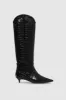 Tall Rae Boots - Black Embossed sold by Anine Bing