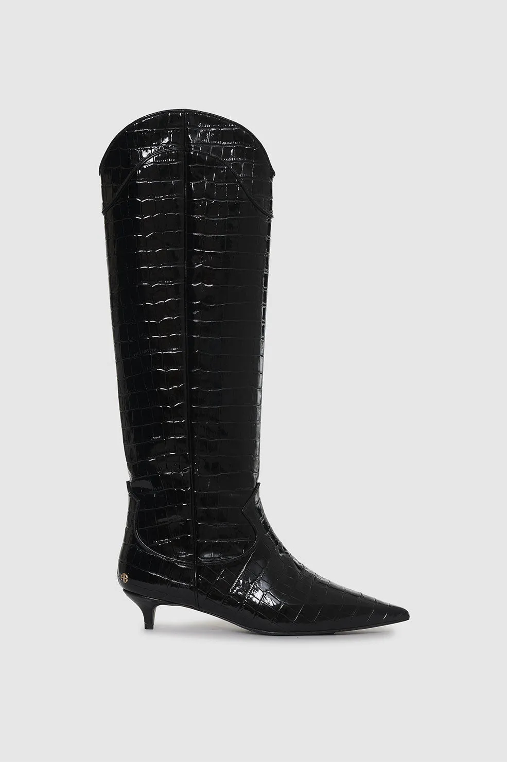Tall Rae Boots - Black Embossed sold by Anine Bing
