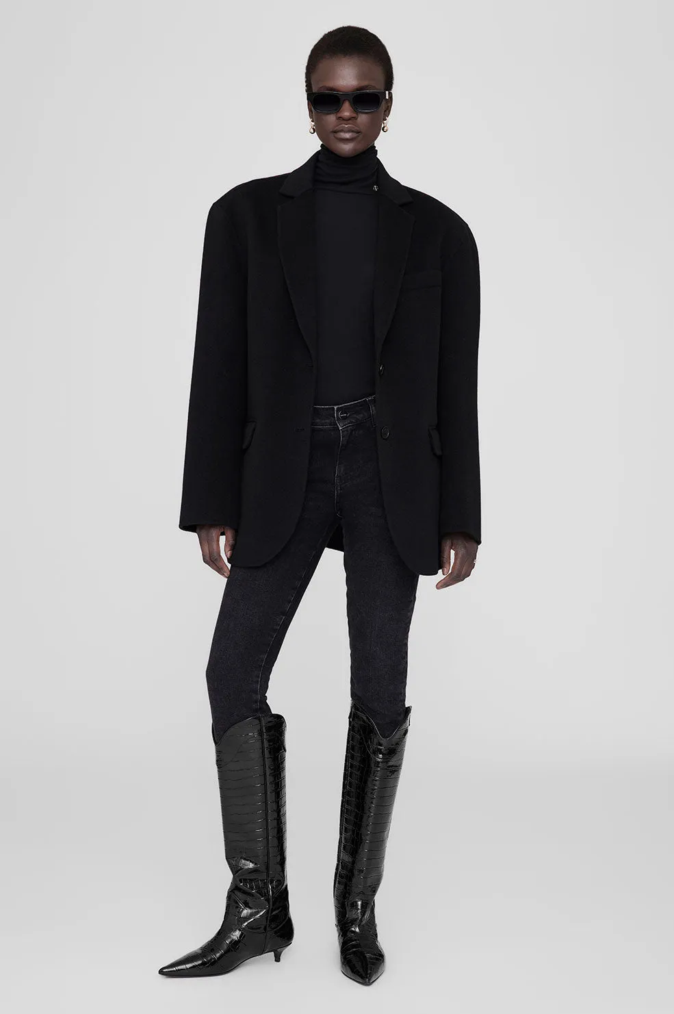 Tall Rae Boots - Black Embossed sold by Anine Bing product image thumbnail 2