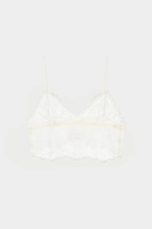 Lace Bralette - Ivory sold by Anine Bing