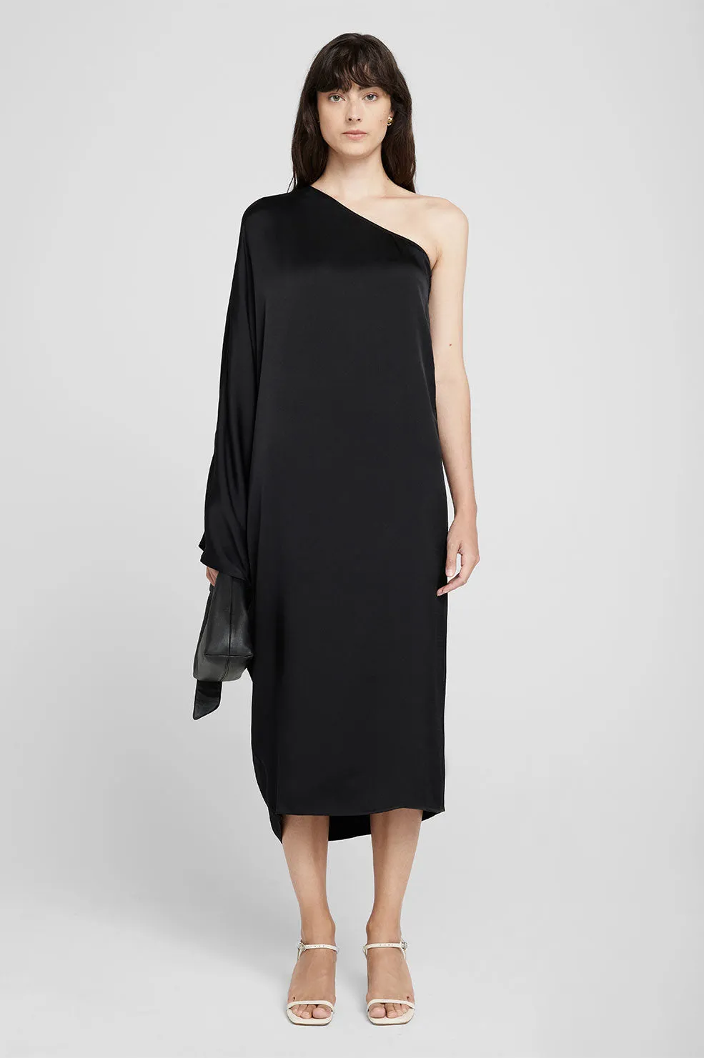 Rowan Dress - Black Silk sold by Anine Bing