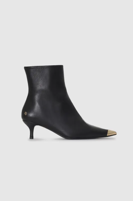 Gia Boots With Metal Toe Cap - Black sold by Anine Bing