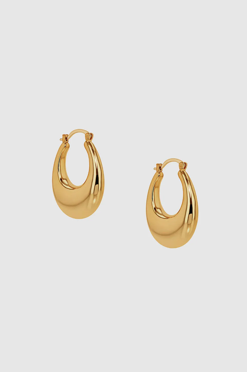 Gradual Hoop Earrings - Gold sold by Anine Bing