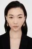 Gradual Hoop Earrings - Gold sold by Anine Bing