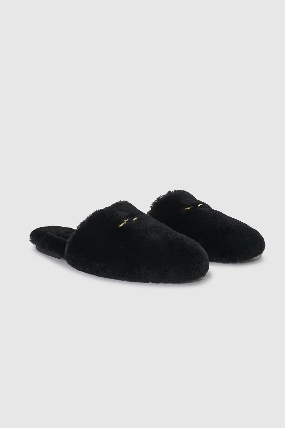 Shearling Mules - Black sold by Anine Bing product image thumbnail 3