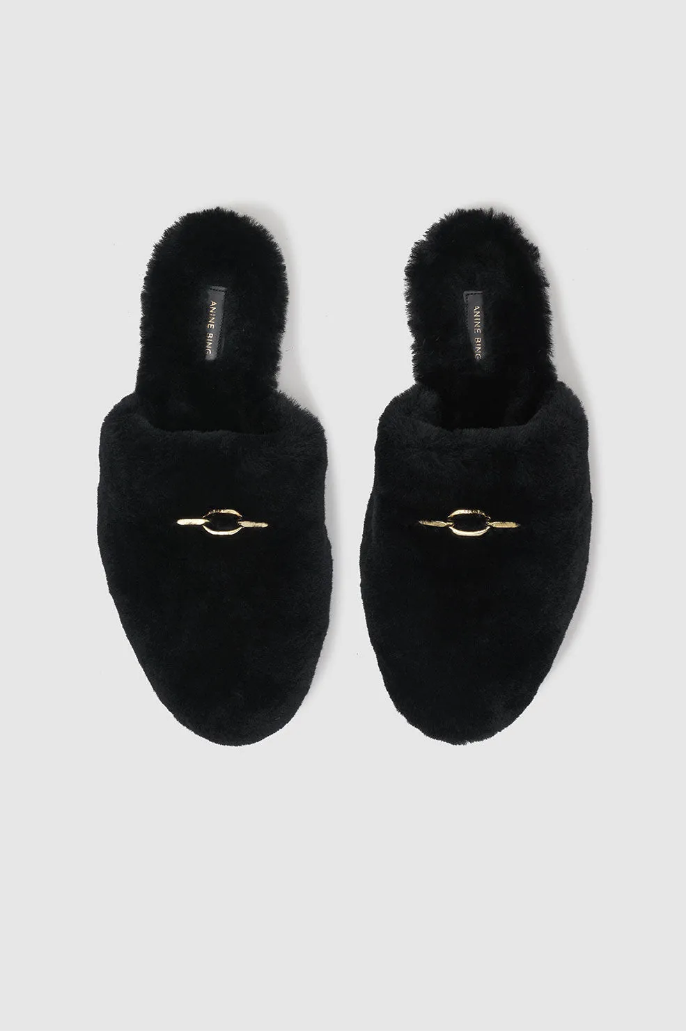 Shearling Mules - Black sold by Anine Bing product image thumbnail 4