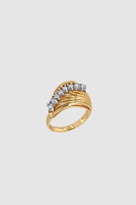 Fan Diamond Ring - 14k Gold sold by Anine Bing