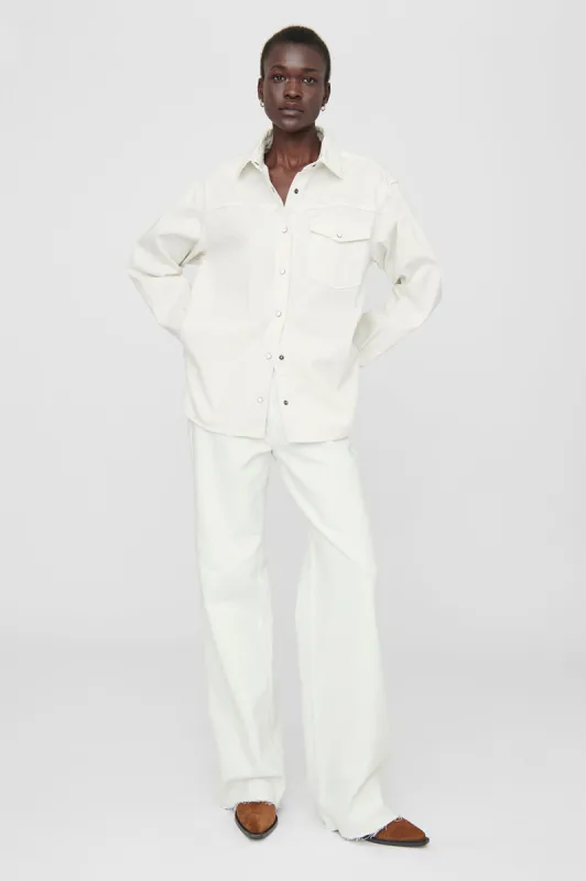 Simon Denim Shirt - Ivory sold by Anine Bing