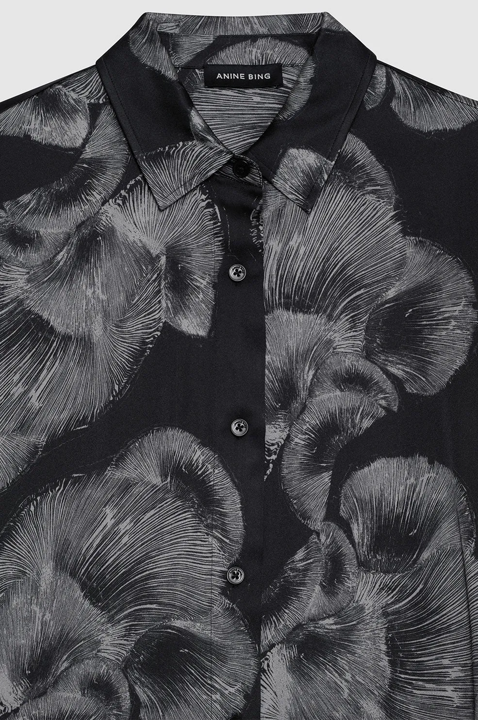 Avalon Shirt - Black Mushroom Print sold by Anine Bing product image thumbnail 4