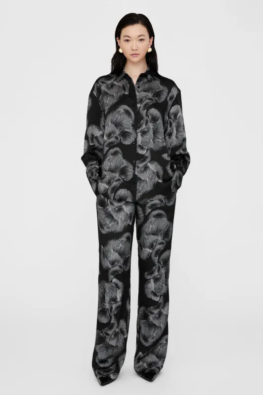 Avalon Shirt - Black Mushroom Print sold by Anine Bing