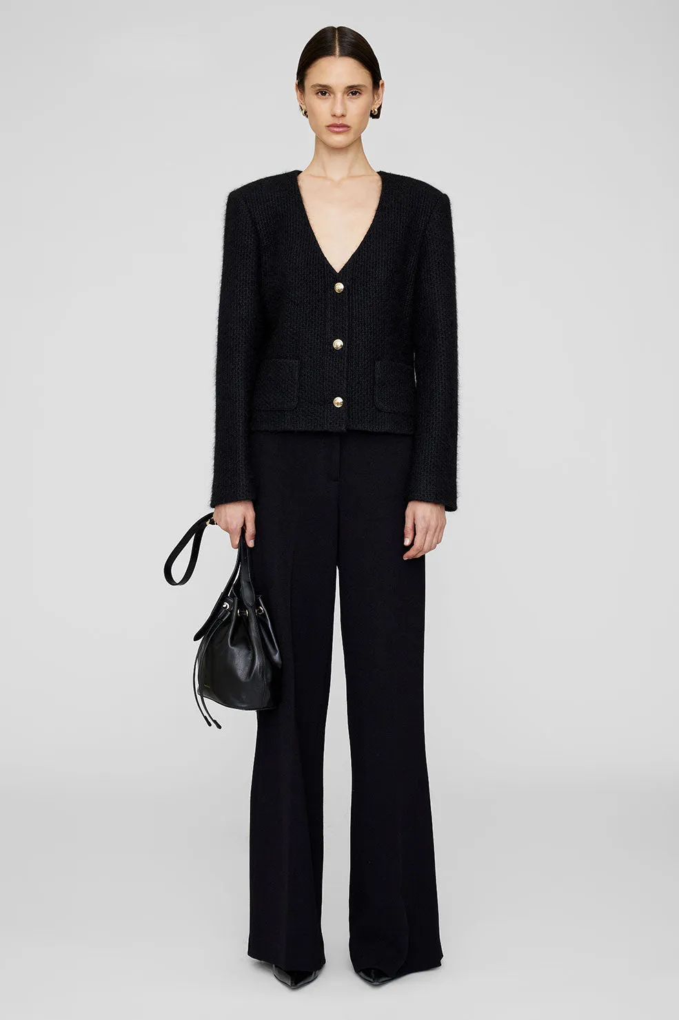 Anitta Jacket - Black Woven sold by Anine Bing