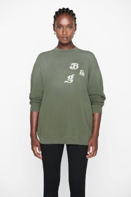 Cody Sweatshirt Vintage Bing - Washed Dusty Olive sold by Anine Bing