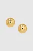 Large Dome Earrings - Gold sold by Anine Bing