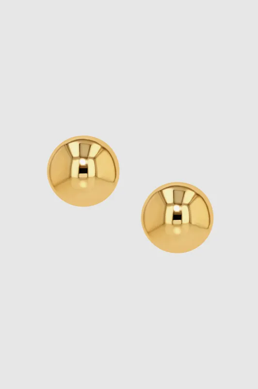 Large Dome Earrings - Gold sold by Anine Bing