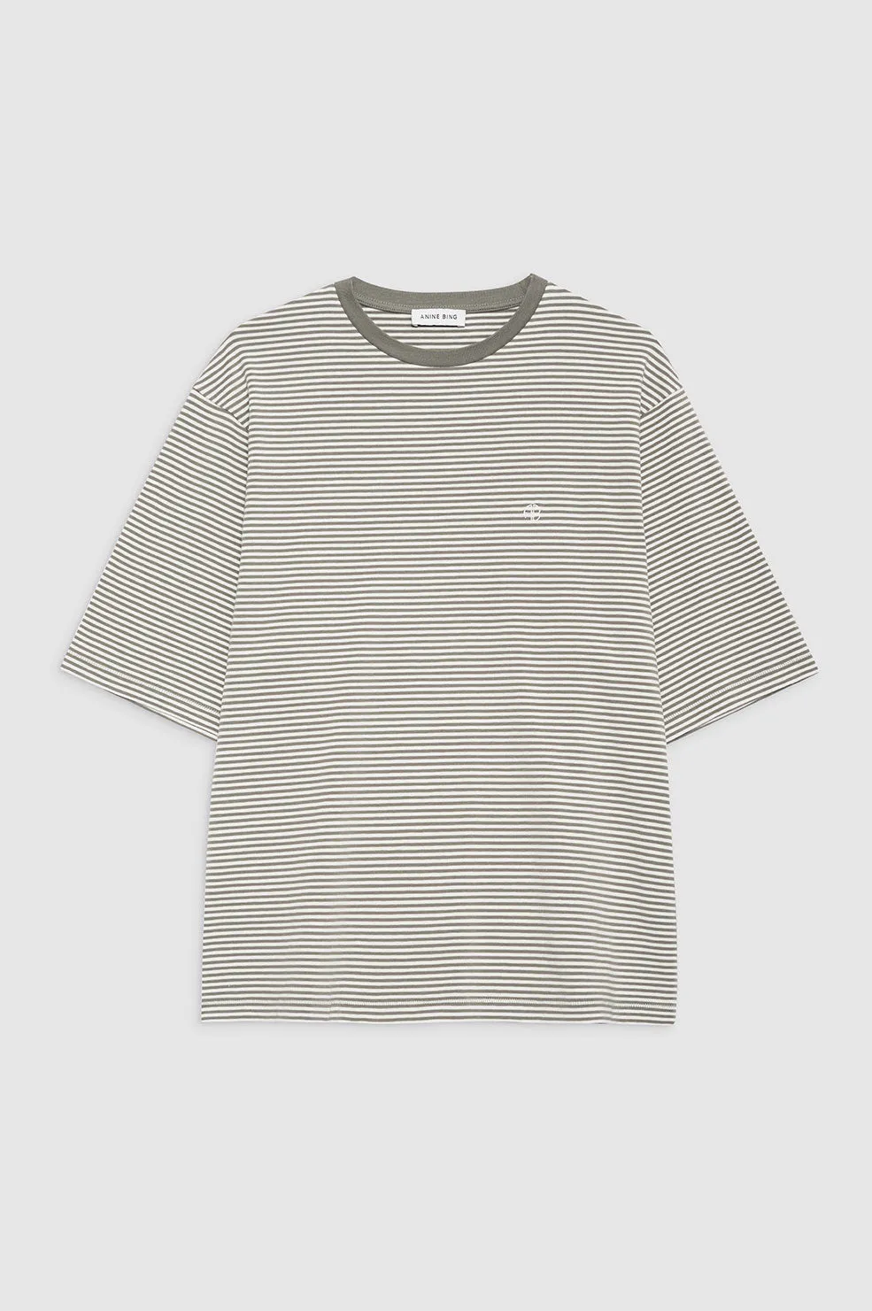 Bo Tee - Olive And Ivory Stripe sold by Anine Bing product image thumbnail 3