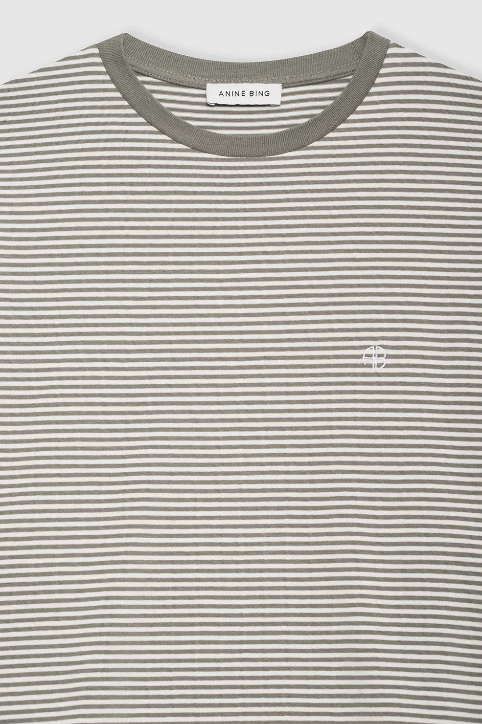 Bo Tee - Olive And Ivory Stripe sold by Anine Bing product image thumbnail 4