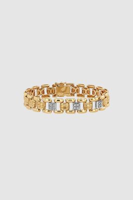 Brick Link Bracelet - 14k Gold sold by Anine Bing
