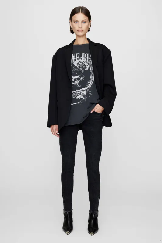 Walker Tee Dragon - Washed Black sold by Anine Bing