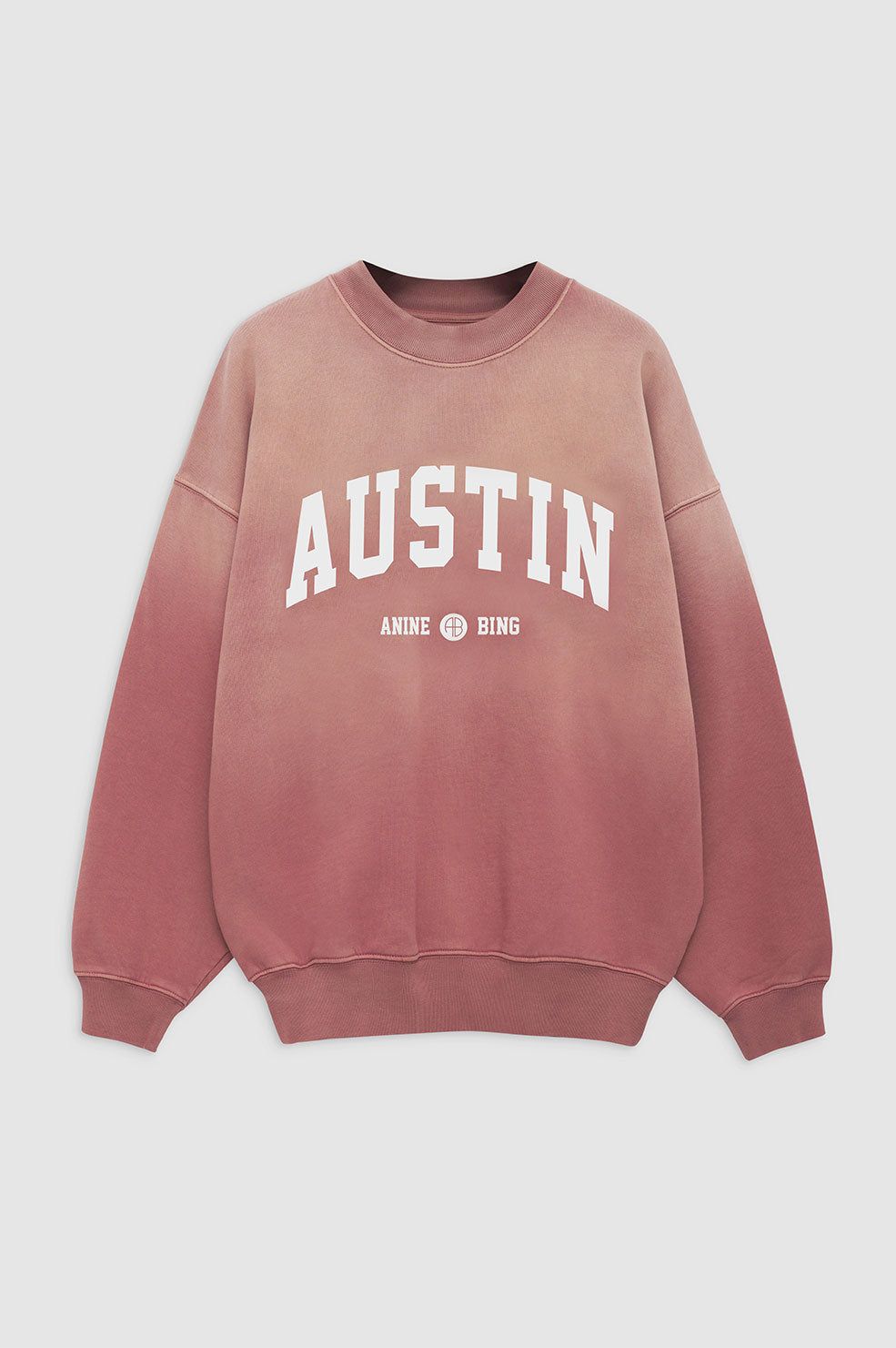 Jaci Sweatshirt University Austin - Washed Faded Terracotta sold by Anine Bing