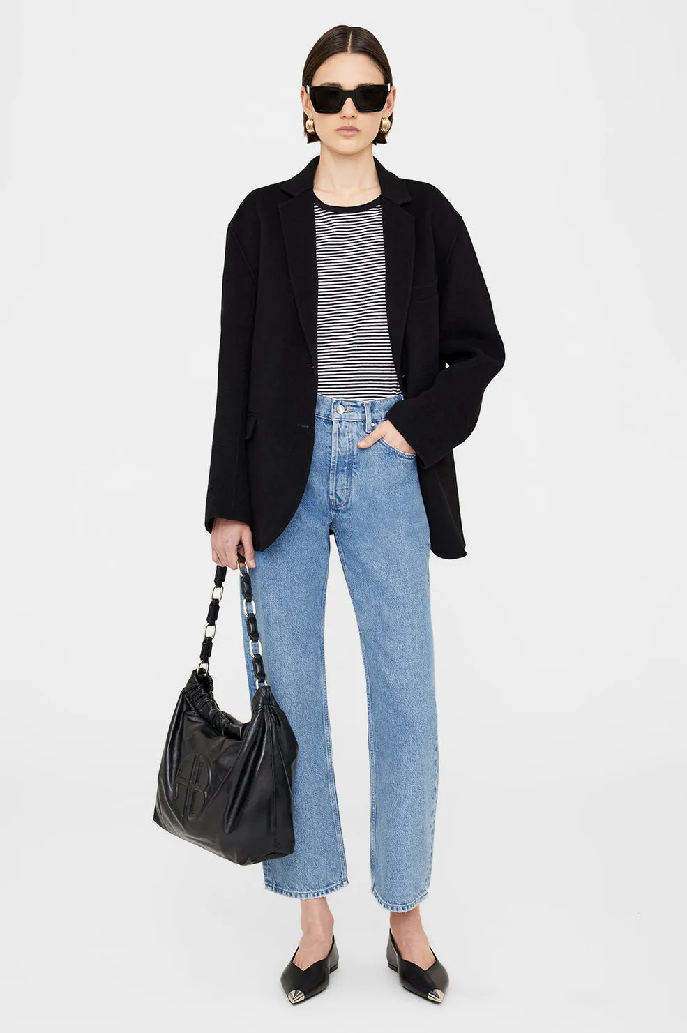 Bo Tee - Black And White Stripe sold by Anine Bing product image thumbnail 5