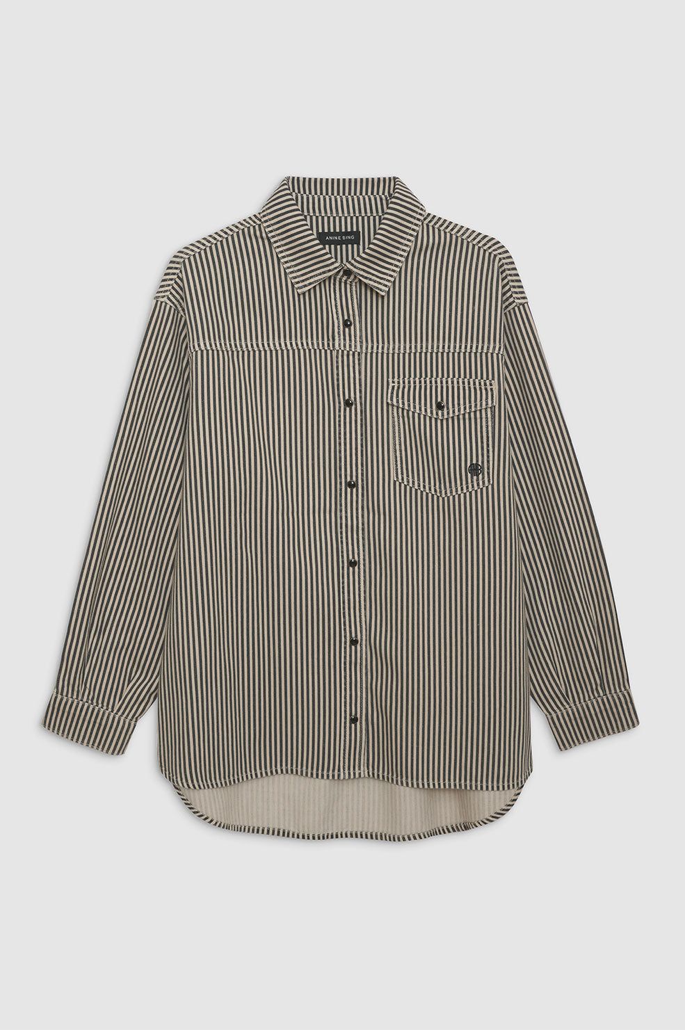 Simon Denim Shirt - Stripe sold by Anine Bing product image thumbnail 3