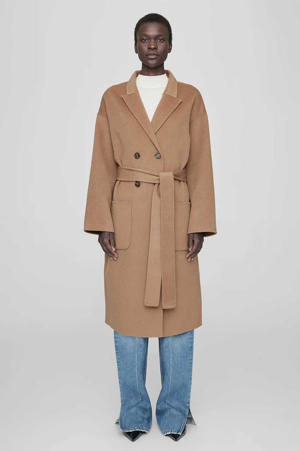 Dylan Coat - Camel Cashmere Blend sold by Anine Bing product image thumbnail 5