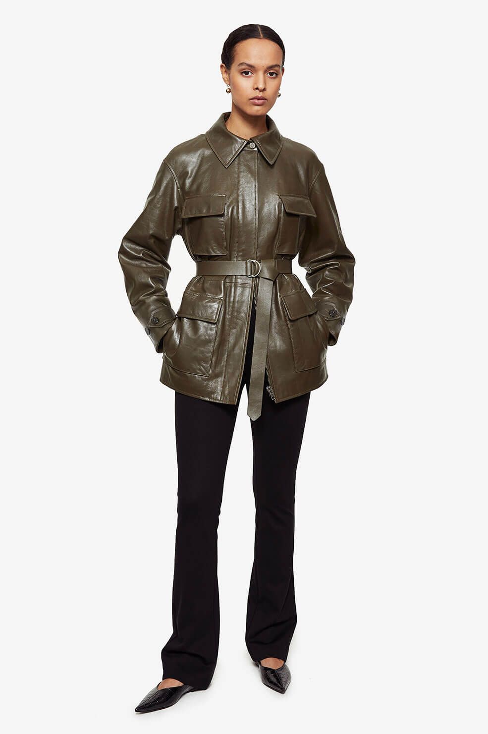Monroe Jacket - Dark Green sold by Anine Bing product image thumbnail 2