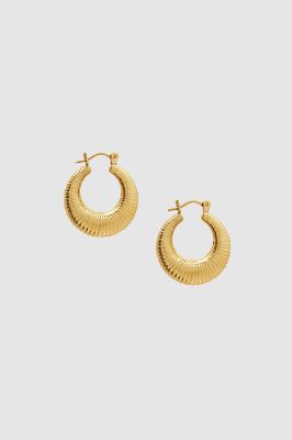 Chunky Coil Hoop Earrings - 14k Gold sold by Anine Bing