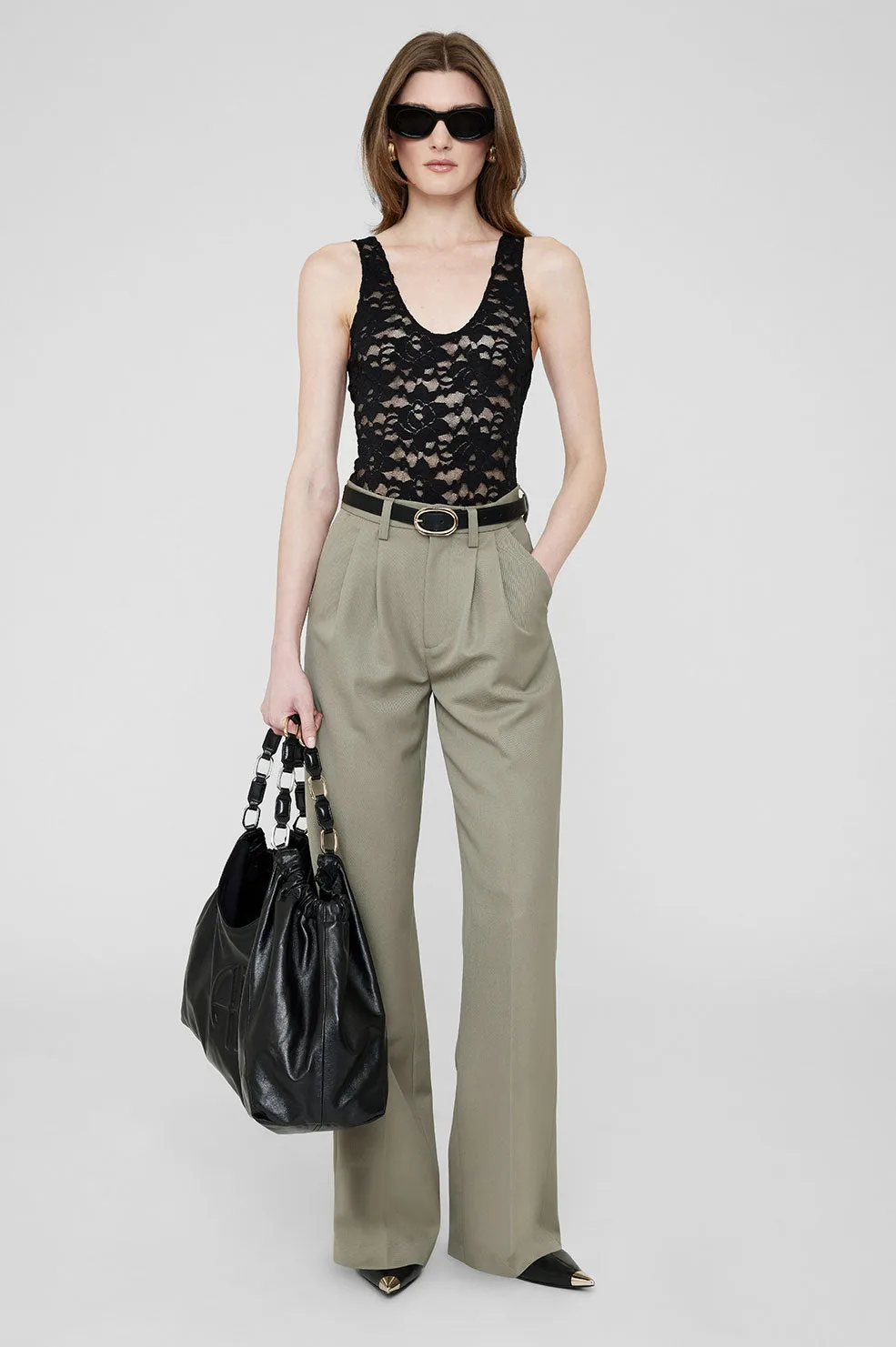 Carrie Pant - Green Khaki sold by Anine Bing