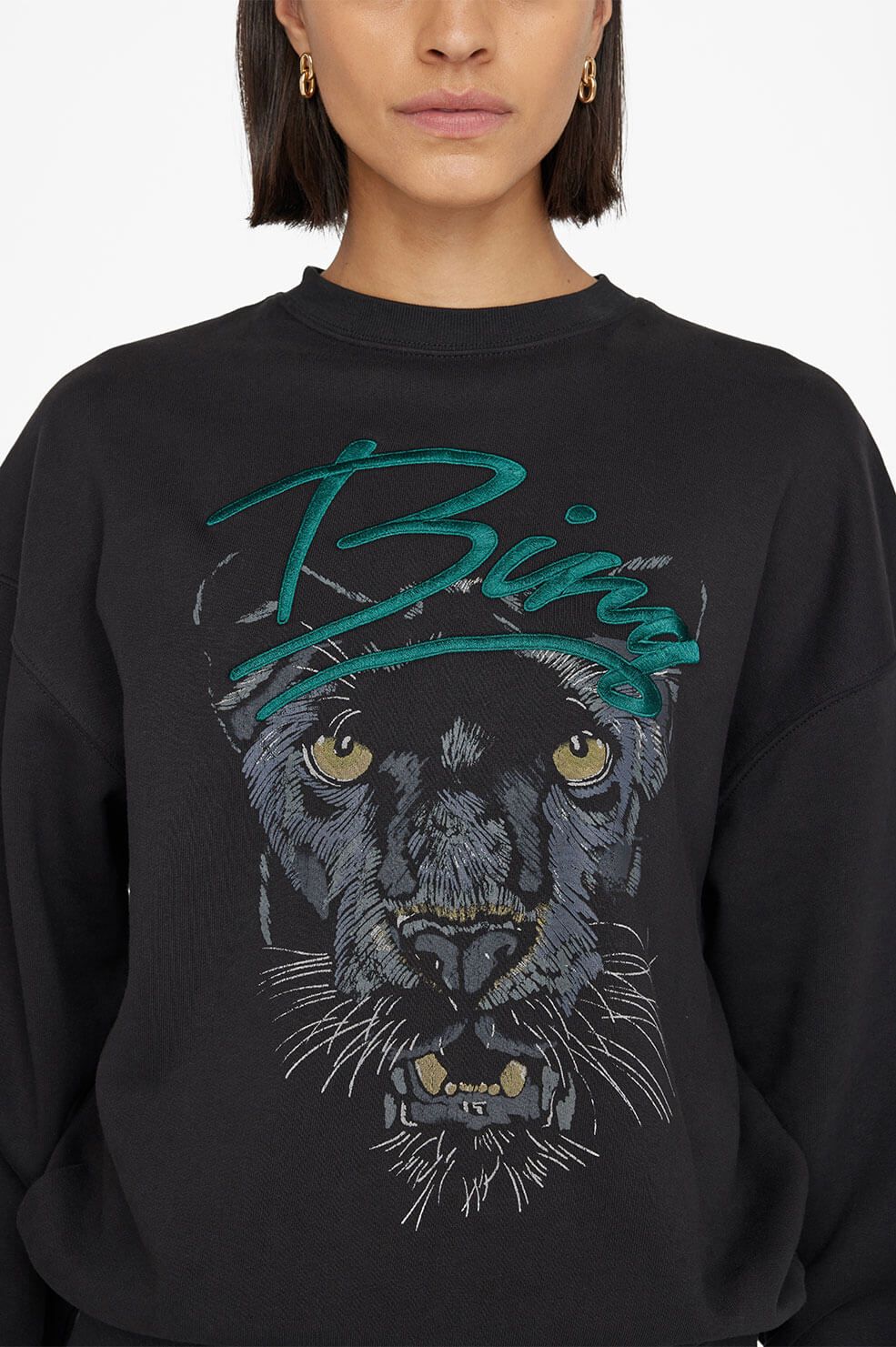 Kenny Sweatshirt Panther - Vintage Black sold by Anine Bing product image thumbnail 3