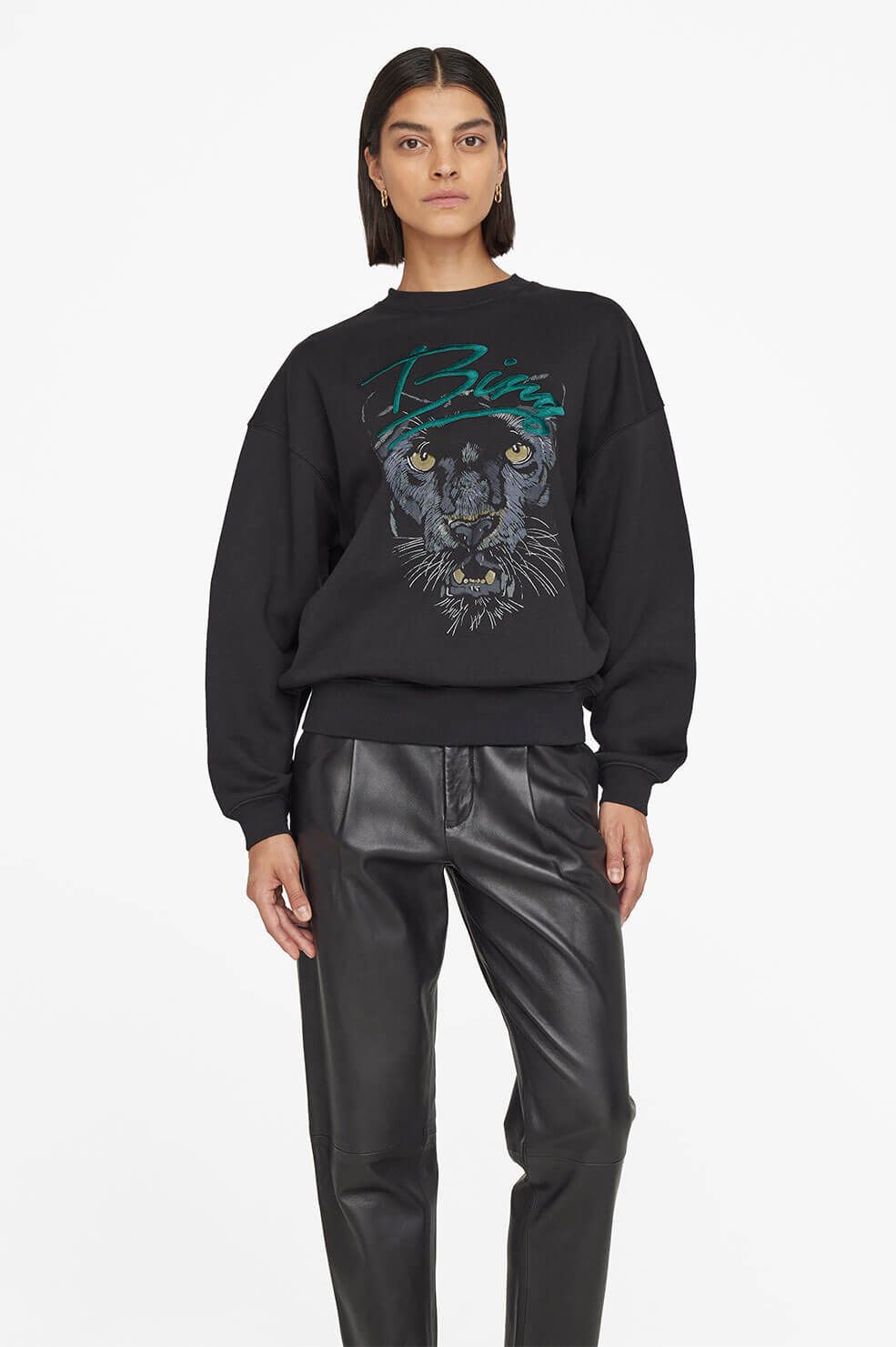 Kenny Sweatshirt Panther - Vintage Black sold by Anine Bing product image thumbnail 2