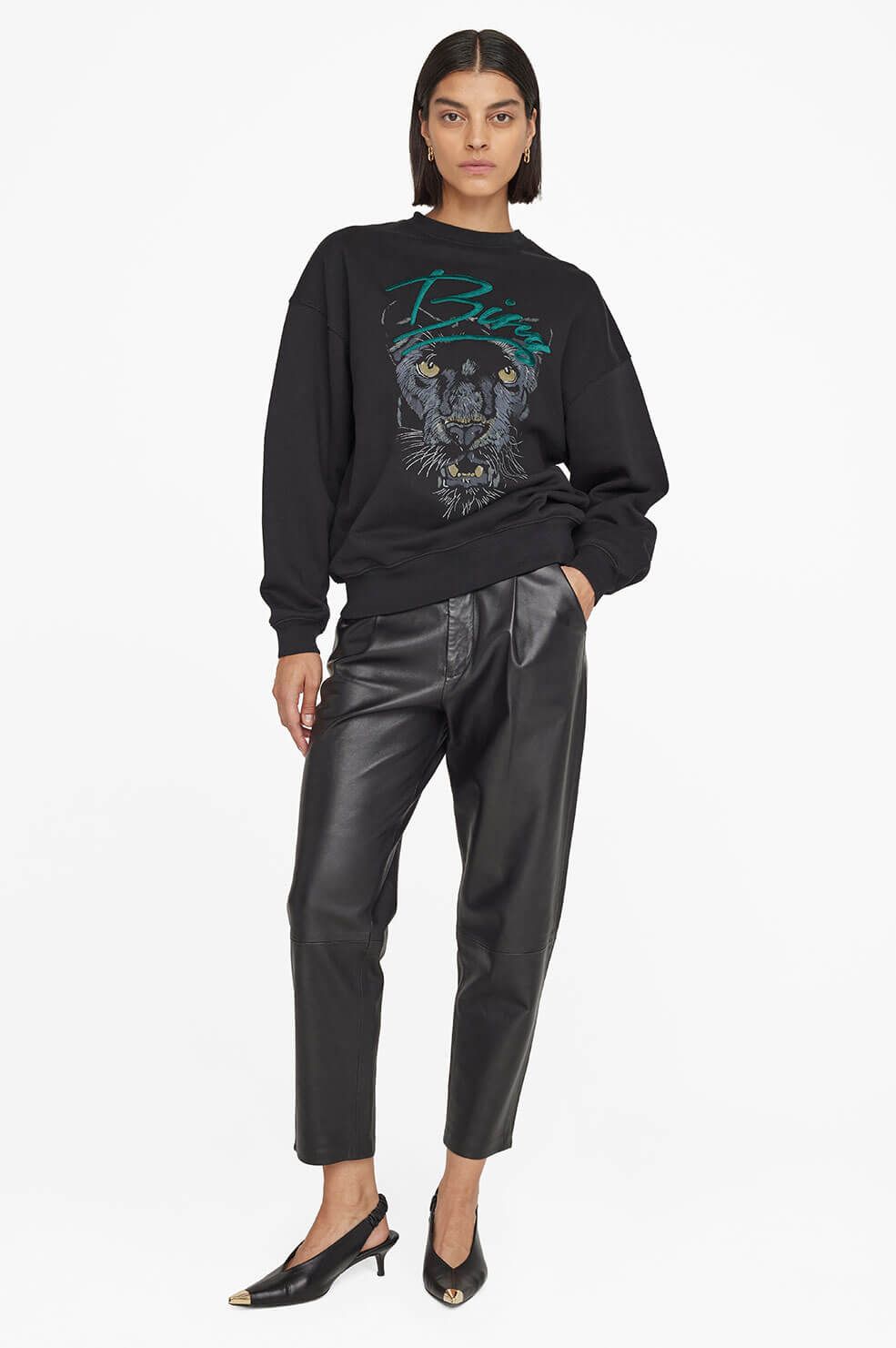 Kenny Sweatshirt Panther - Vintage Black sold by Anine Bing