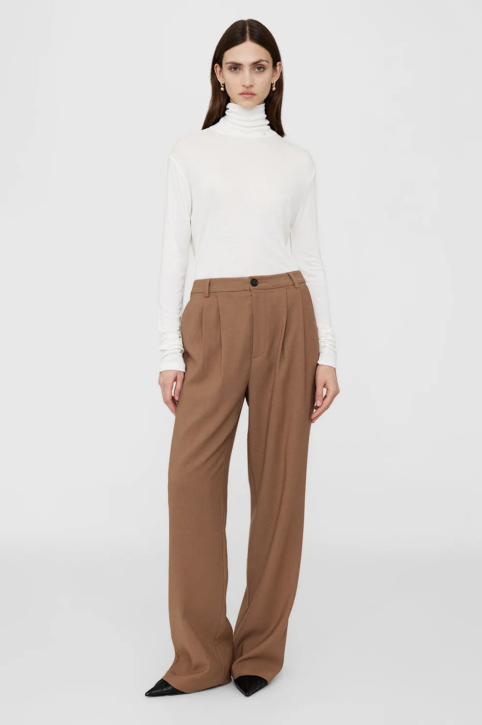 Carrie Pant - Camel Twill sold by Anine Bing