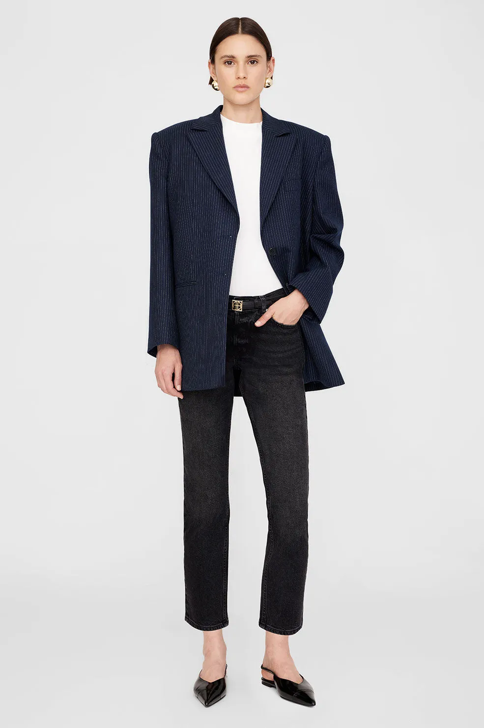 Elena Slingback Flats - High-Shine Black sold by Anine Bing product image thumbnail 3